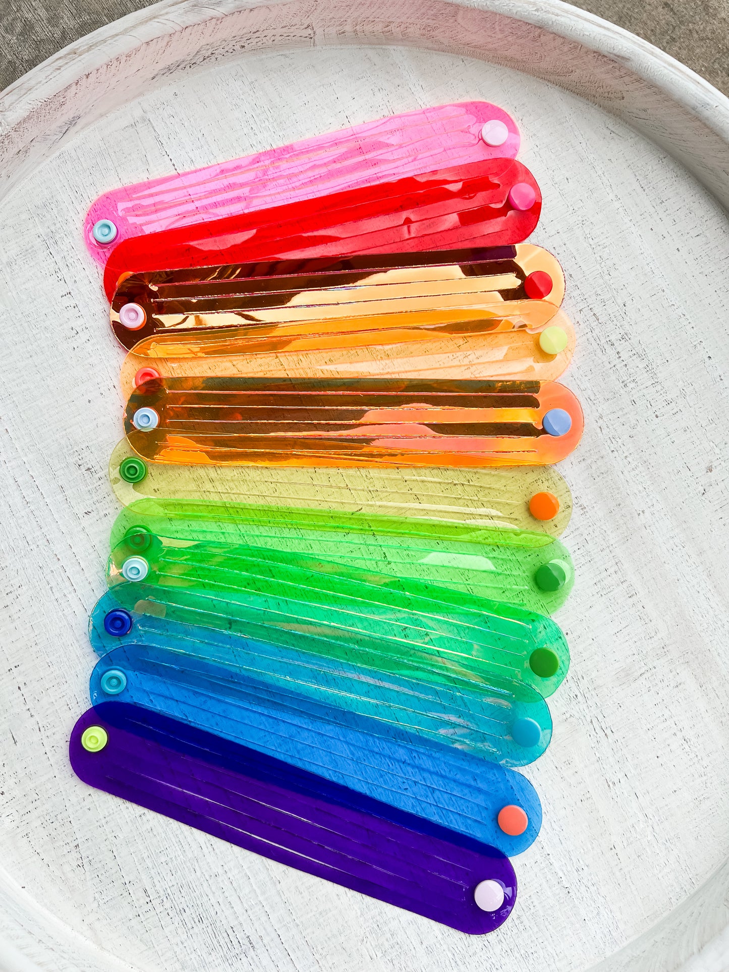 Leather Earrings / Fringies / Lime Jelly