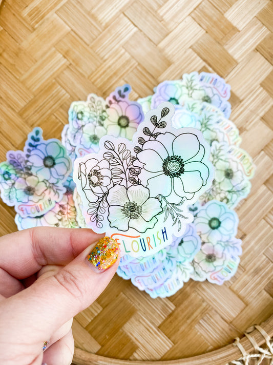 Flourish Leather Co Sticker / Flourish Flowers