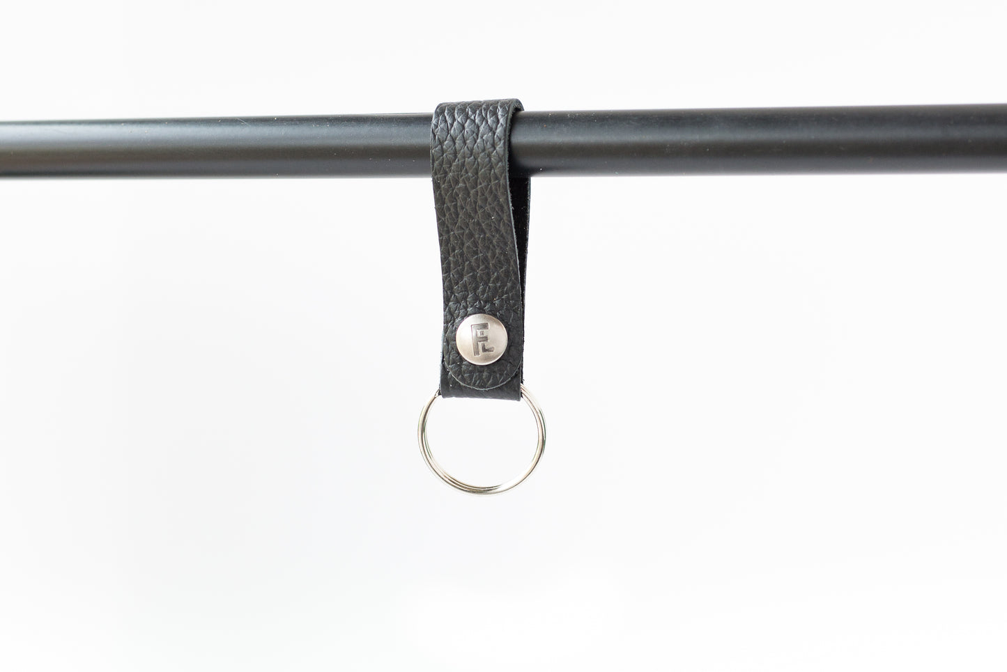 Leather Keychain / Snap Loop / Deep Black