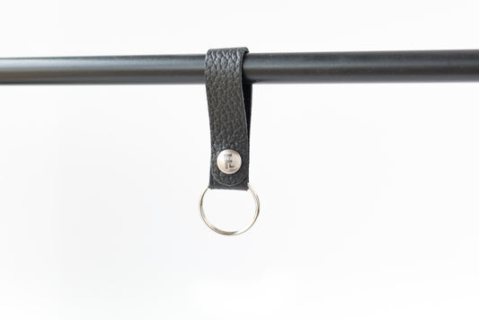 Leather Keychain / Snap Loop / Deep Black
