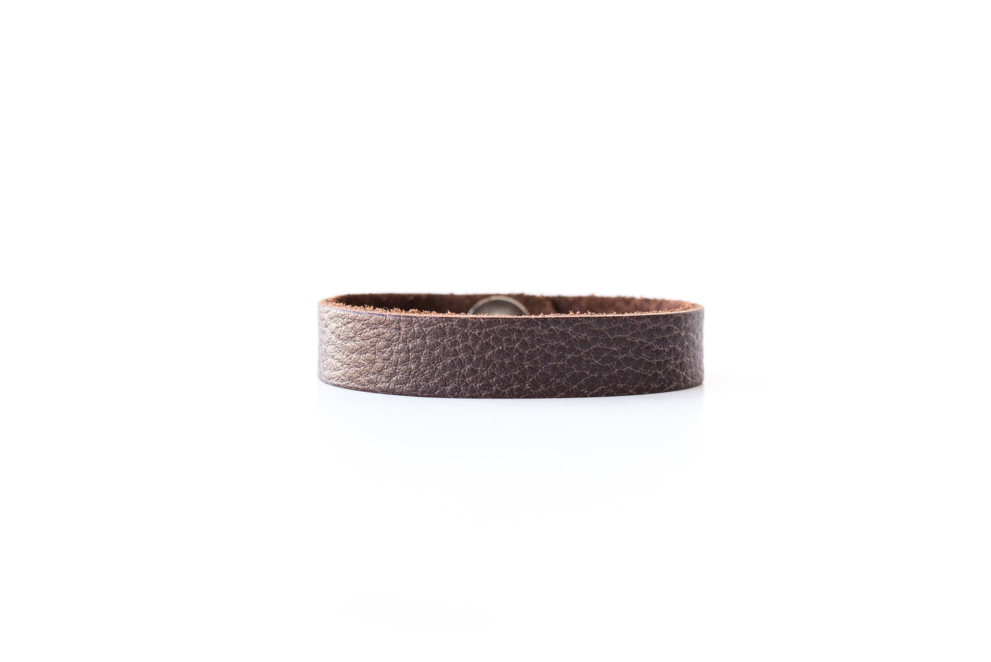 Leather Bracelet / Skinny Slim Cuff / Chocolate Brown