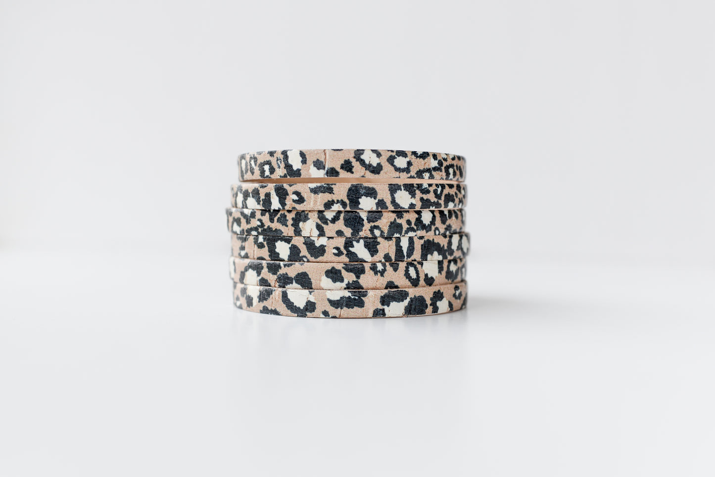 Leather Bracelet / Original Sliced Cuff / Wildcat Cork
