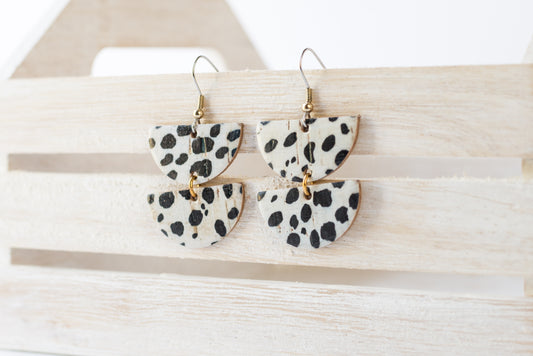 Leather Earrings / Demi Luna / Dottie Cork