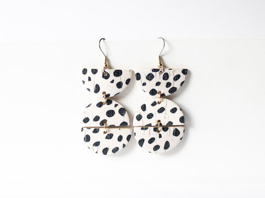 Leather Earrings / Mila / Dottie Cork