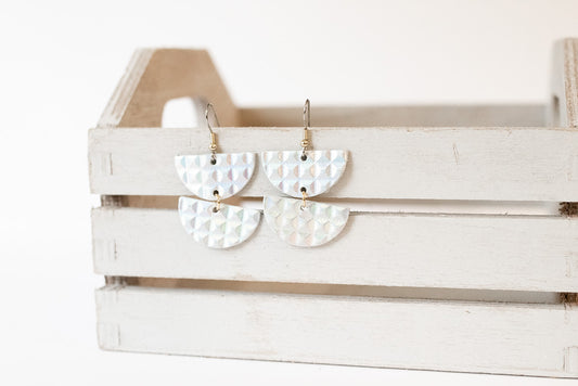 Leather Earrings / Demi Luna / Prism