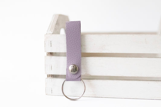 Leather Keychain / Snap Loop / Orchid