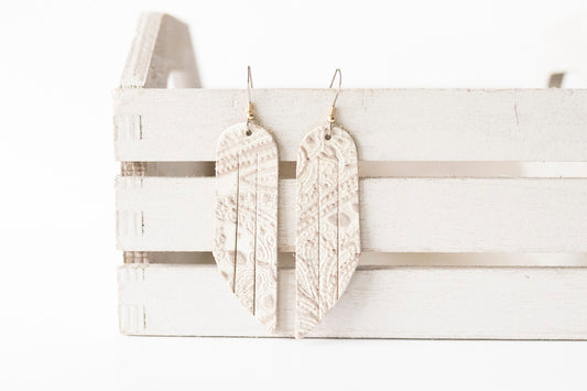 Leather Earrings / Fringe / Western Wedding