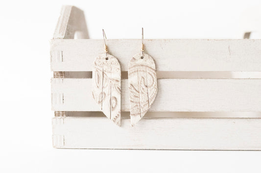 Leather Earrings / Mini Fringe / Western Wedding