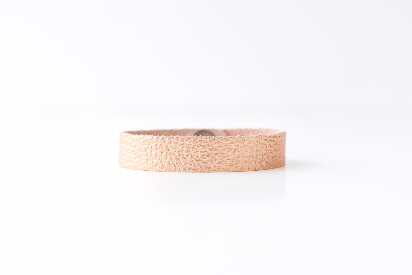 Leather Bracelet / Skinny Slim Cuff / Soft Copper