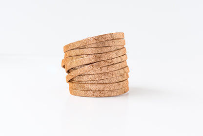 Leather Bracelet / Original Sliced Wrap Cuff / Copper Penny