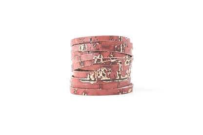 Leather Bracelet / Original Sliced Wrap Cuff / Driftwood Oxide
