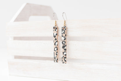 Leather Earrings / Simple / Wildcat Cork