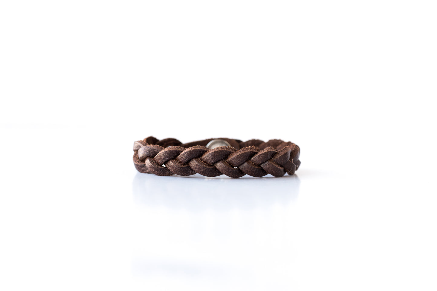 Braided Leather Bracelet / Chocolate Brown
