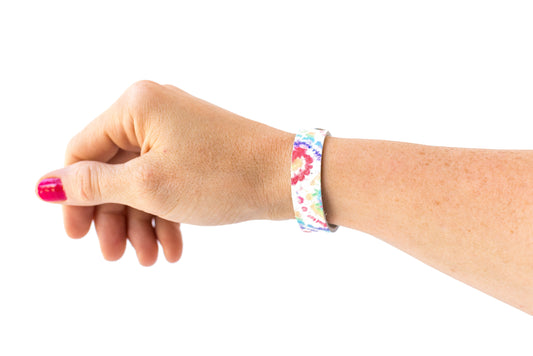 Leather Bracelet / Skinny Slim Cuff / Kaleidoscope