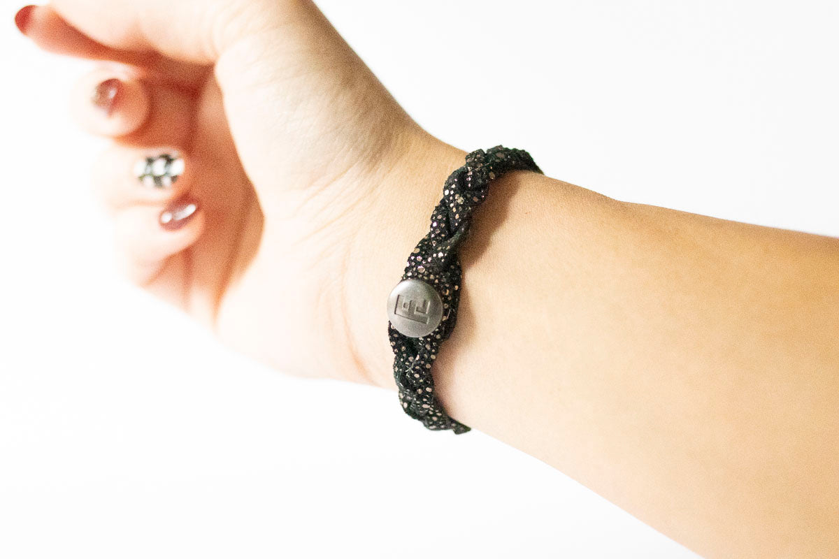 Braided Leather Bracelet / Deep Space