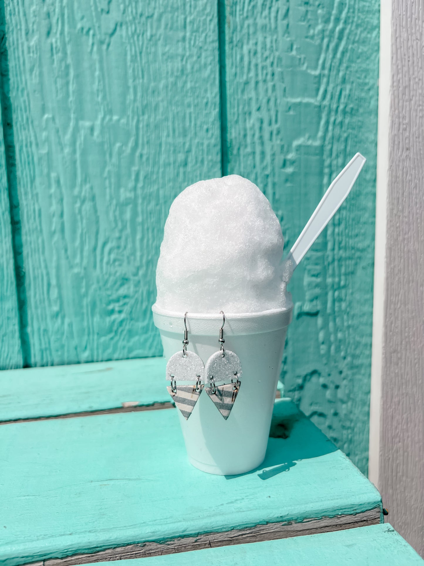 Leather Earrings / Snow Cones / Plain