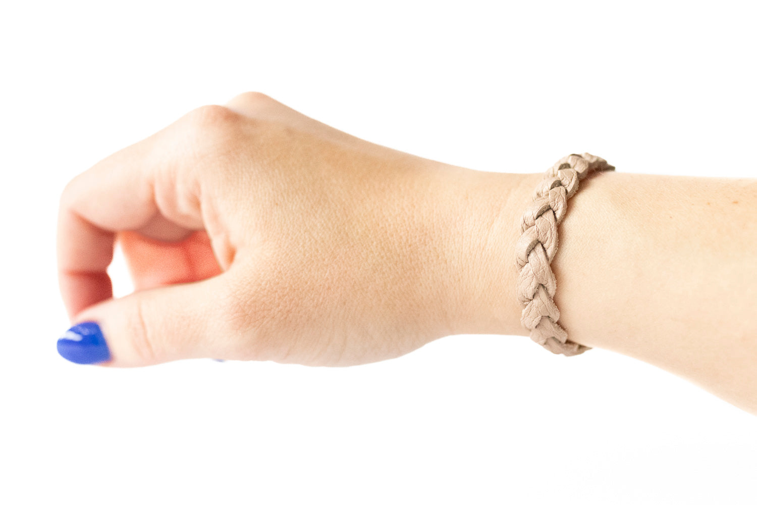 Braided Leather Bracelet / Latte