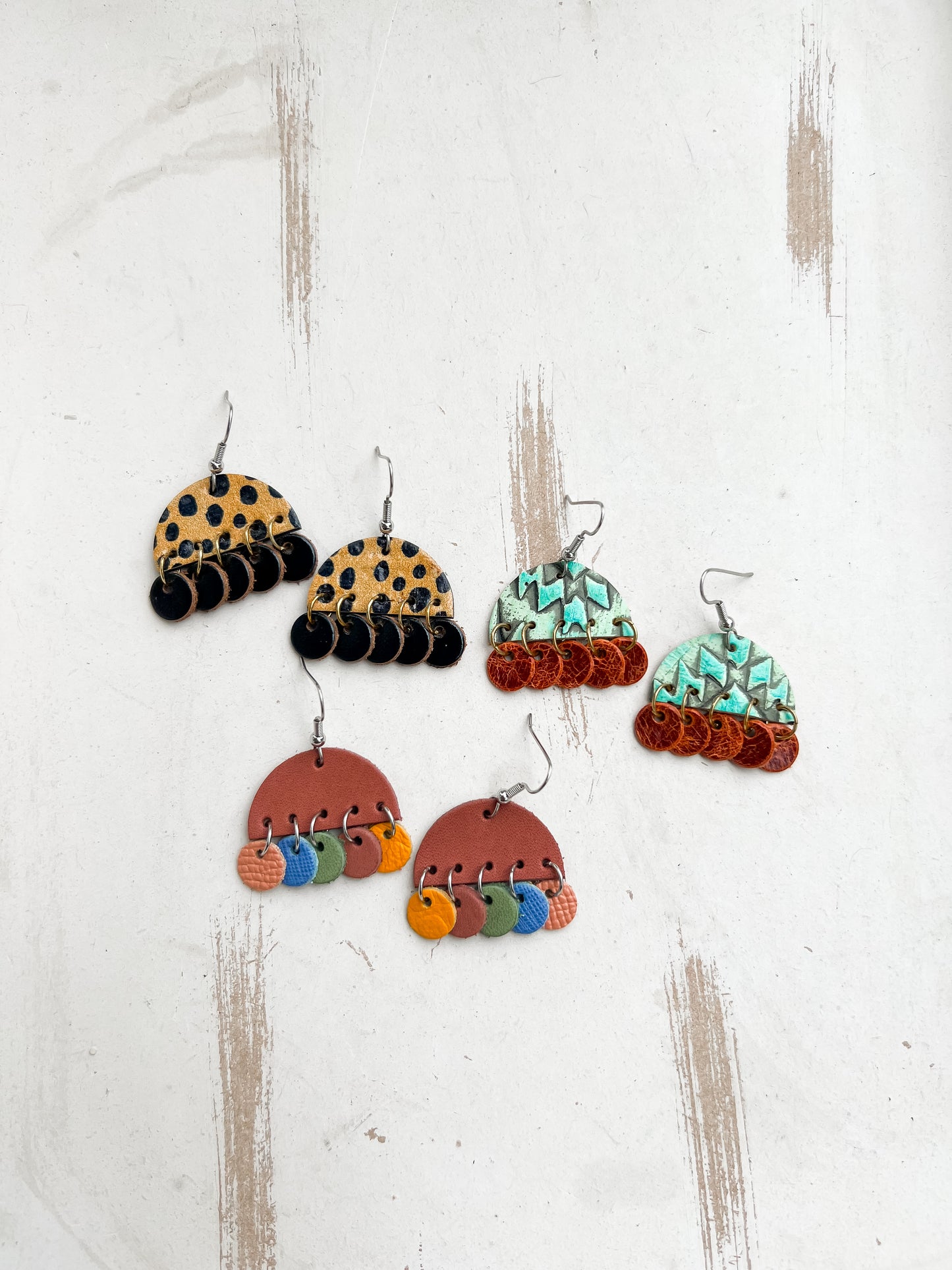 Leather Earrings / Isabella / Cinque Terre