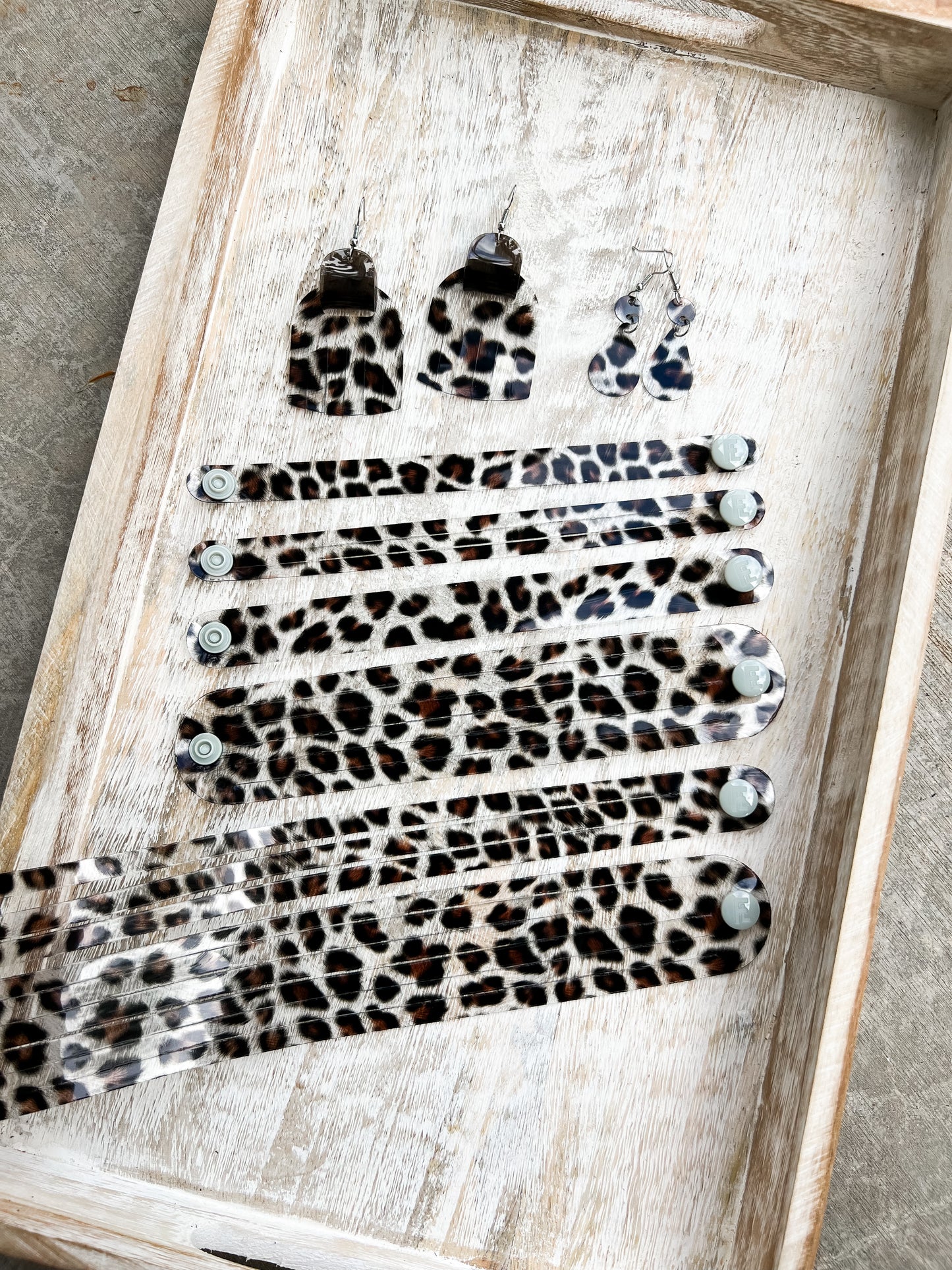 Jelly Earrings / Droplets / Spotted Leopard Jelly