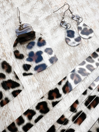 Jelly Earrings / Fringies / Spotted Leopard Jelly