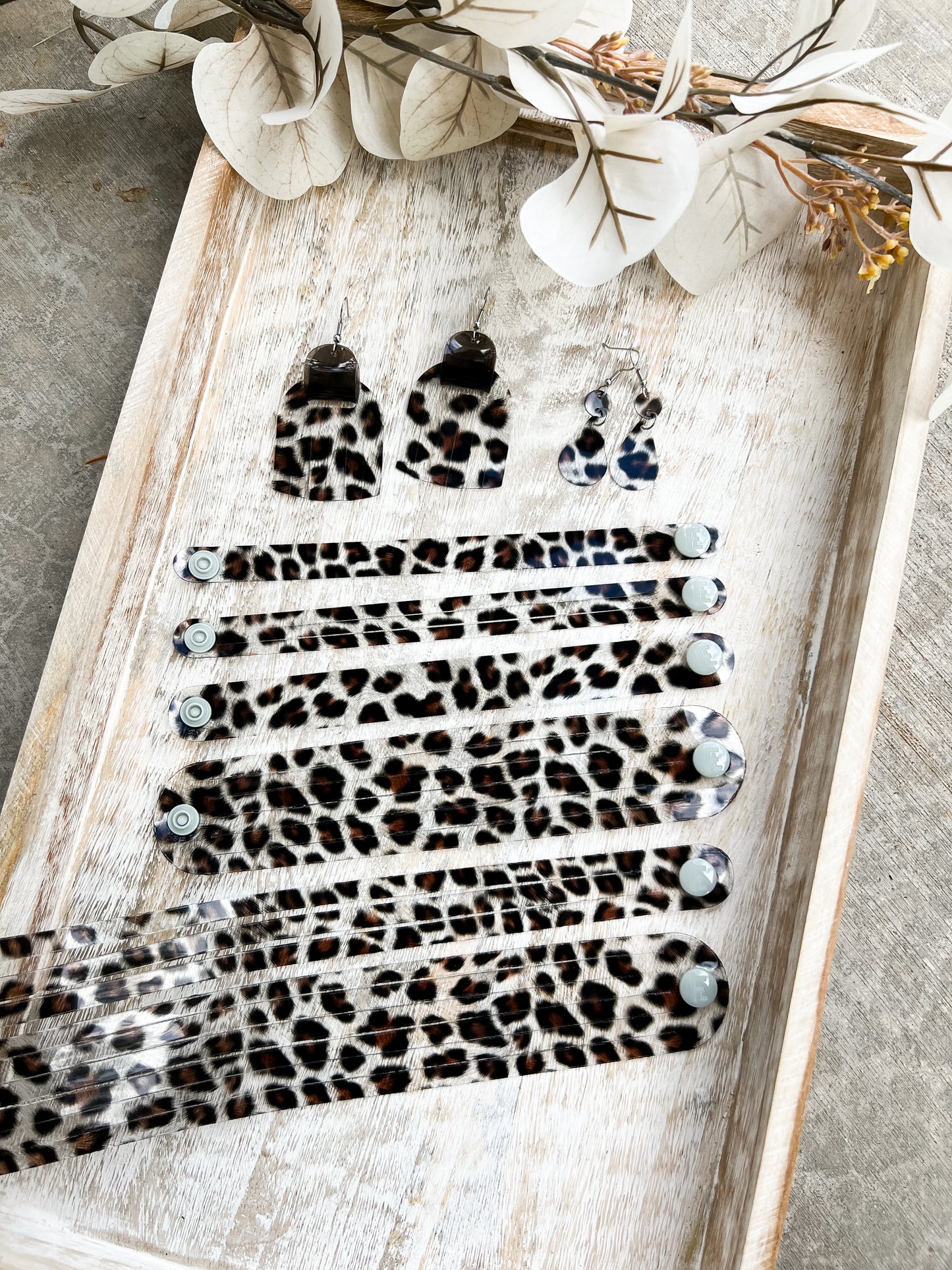 Jelly Earrings / Fringies / Spotted Leopard Jelly