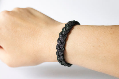 Braided Leather Bracelet / Outer Space