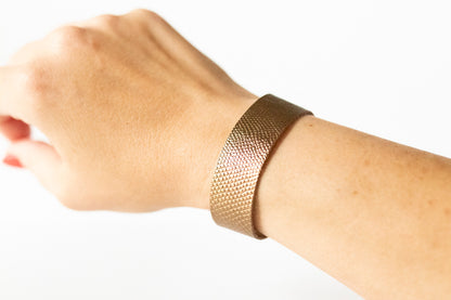 Leather Bracelet / Slim Cuff / Copper Bronze