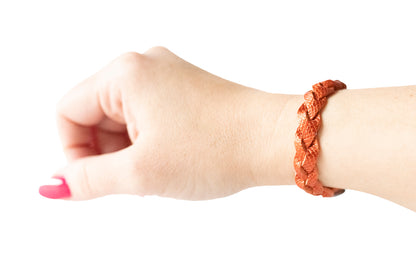 Braided Leather Bracelet / Sweet Heat