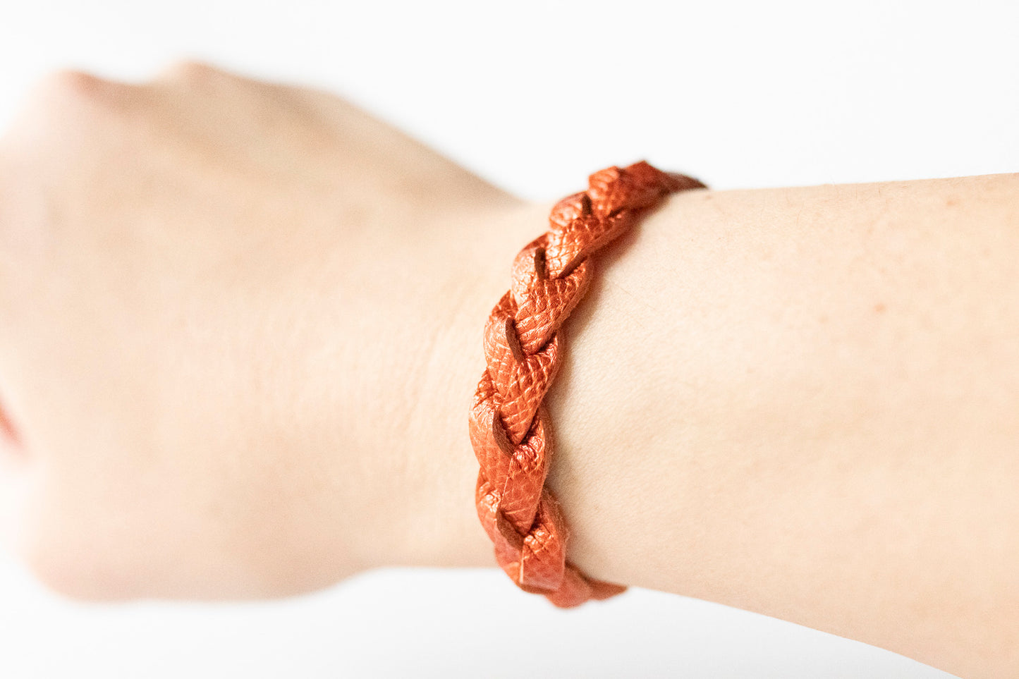 Braided Leather Bracelet / Sweet Heat