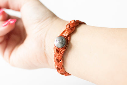 Braided Leather Bracelet / Sweet Heat