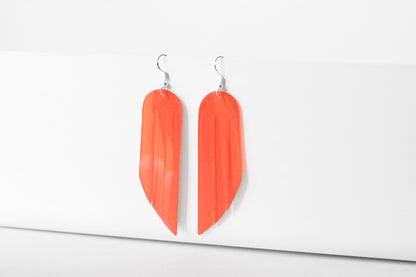 Leather Earrings / Fringe / Strawberry Jelly