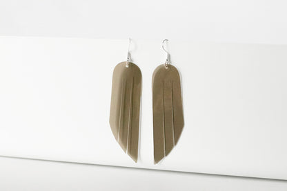 Leather Earrings / Fringe / Smoke Jelly