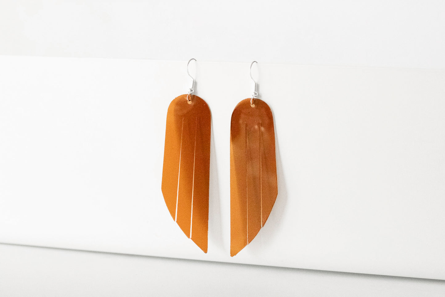 Leather Earrings / Fringe / Coffee Jelly