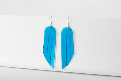 Leather Earrings / Fringe / Blueberry Jelly