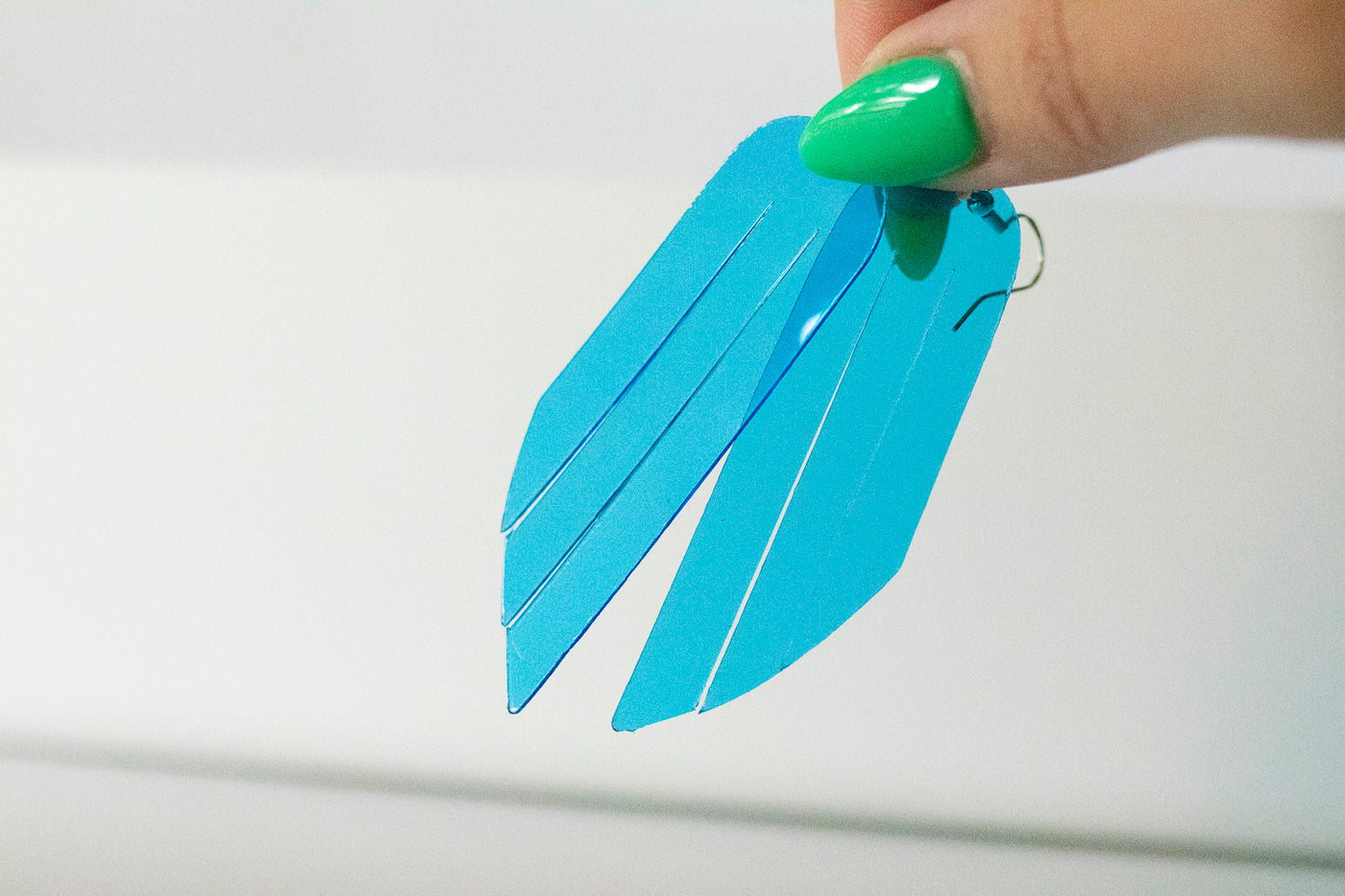 Leather Earrings / Fringe / Blueberry Jelly