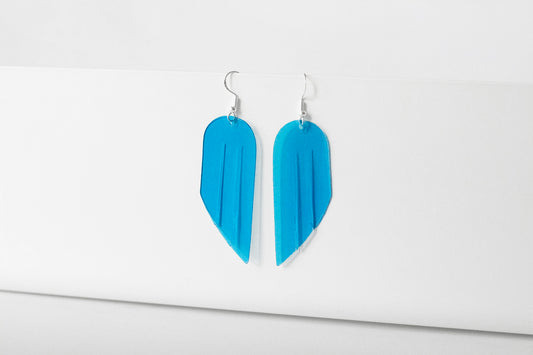 Leather Earrings / Mini Fringe / Blueberry Jelly