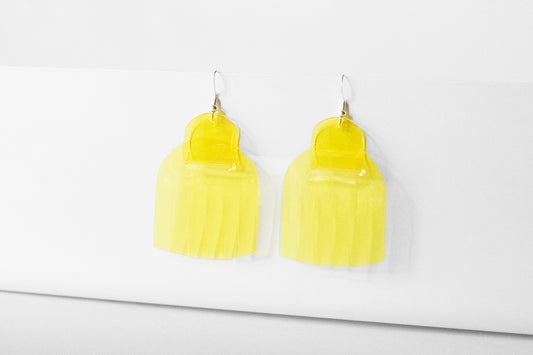 Leather Earrings / Fringies / Lemon Jelly