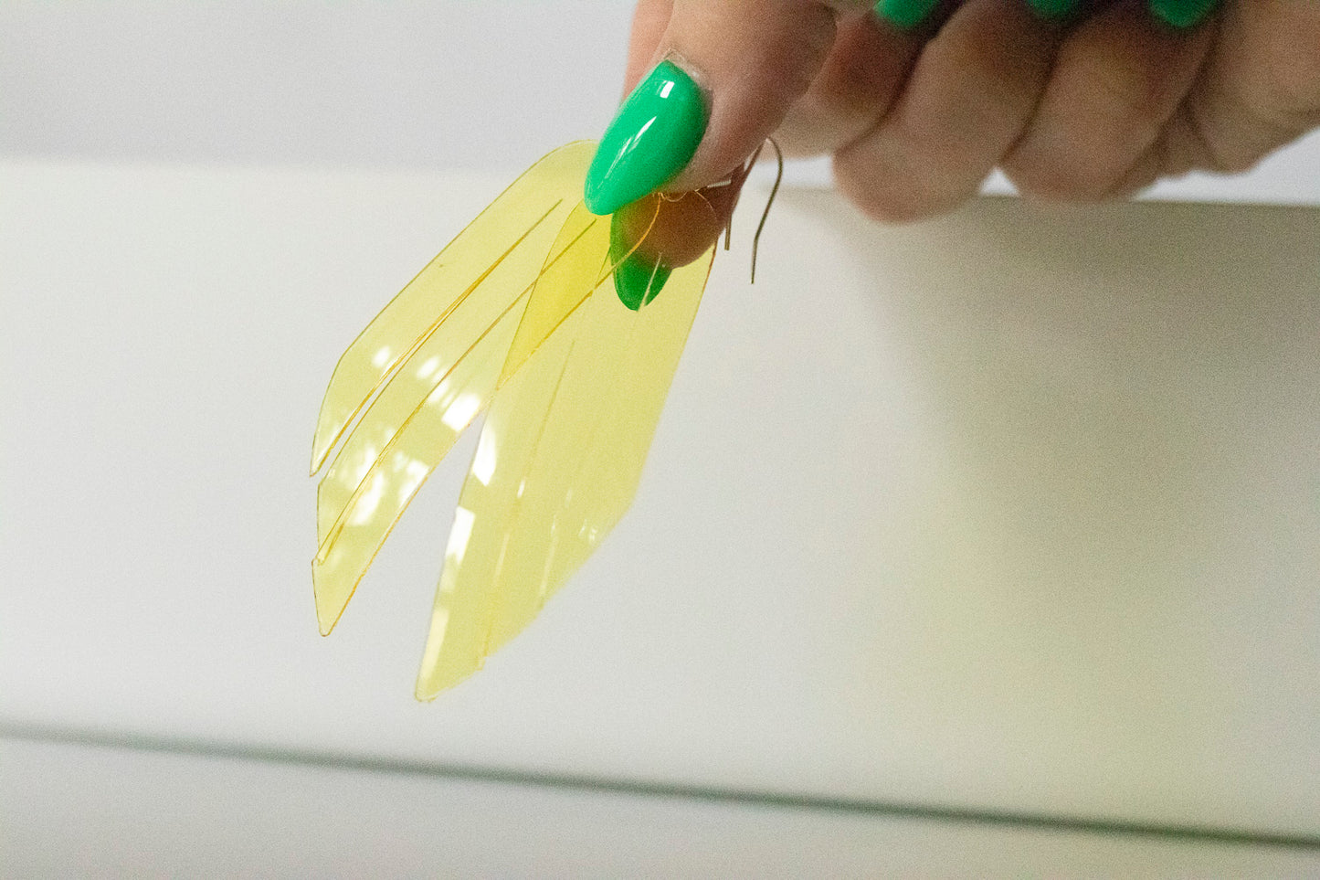 Leather Earrings / Fringe / Lemon Jelly