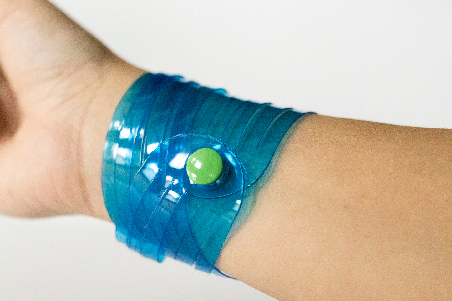 Leather Bracelet / Original Sliced Wrap Cuff / Blueberry Jelly