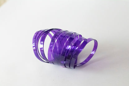 Leather Bracelet / Original Sliced Wrap Cuff / Grape Jelly