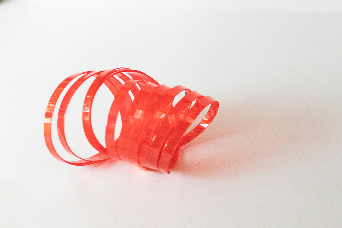 Leather Bracelet / Original Sliced Wrap Cuff / Strawberry Jelly