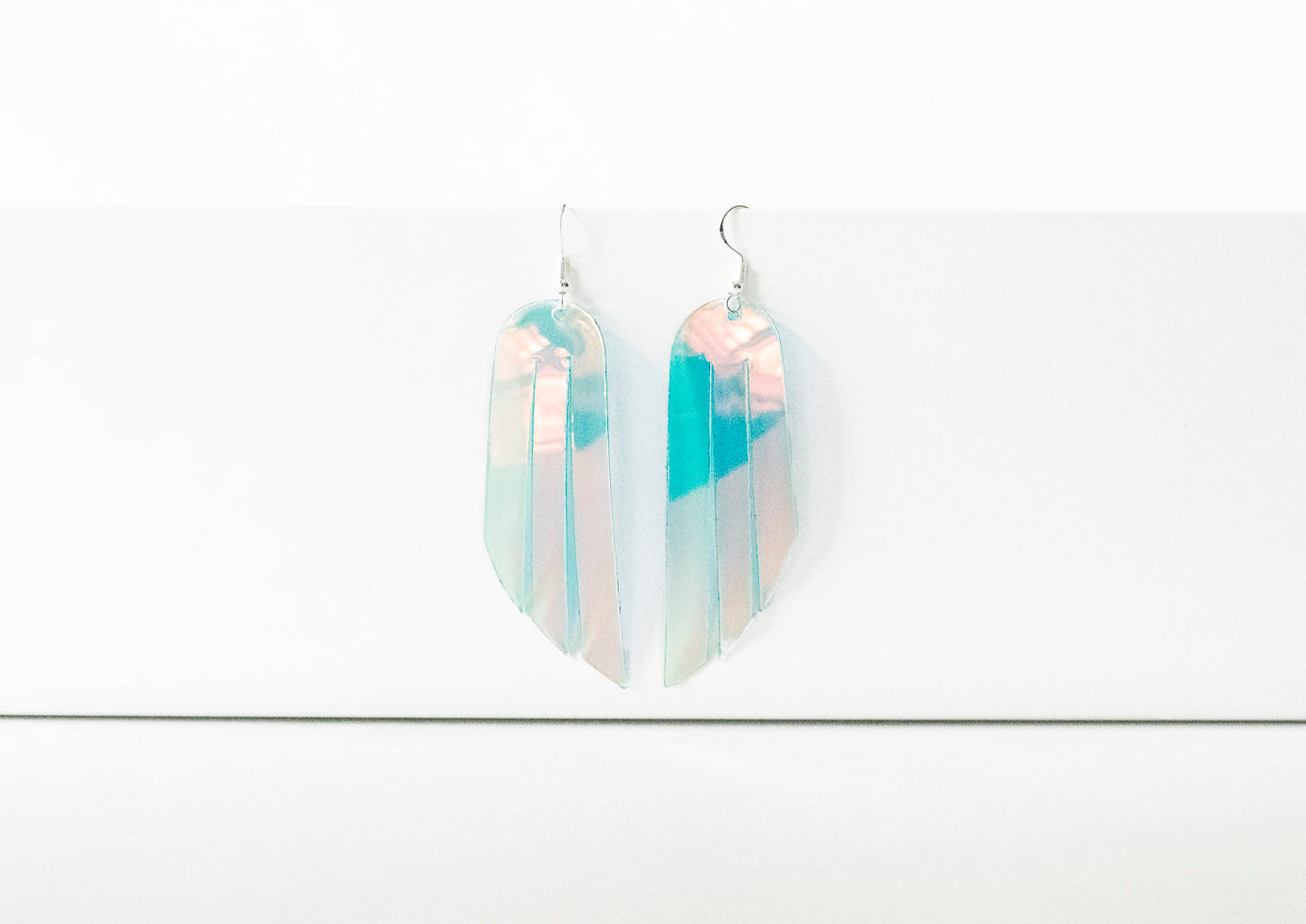 Leather Earrings / Fringe / Blue Raspberry Jelly