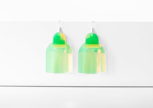 Leather Earrings / Fringies / Limon Jelly