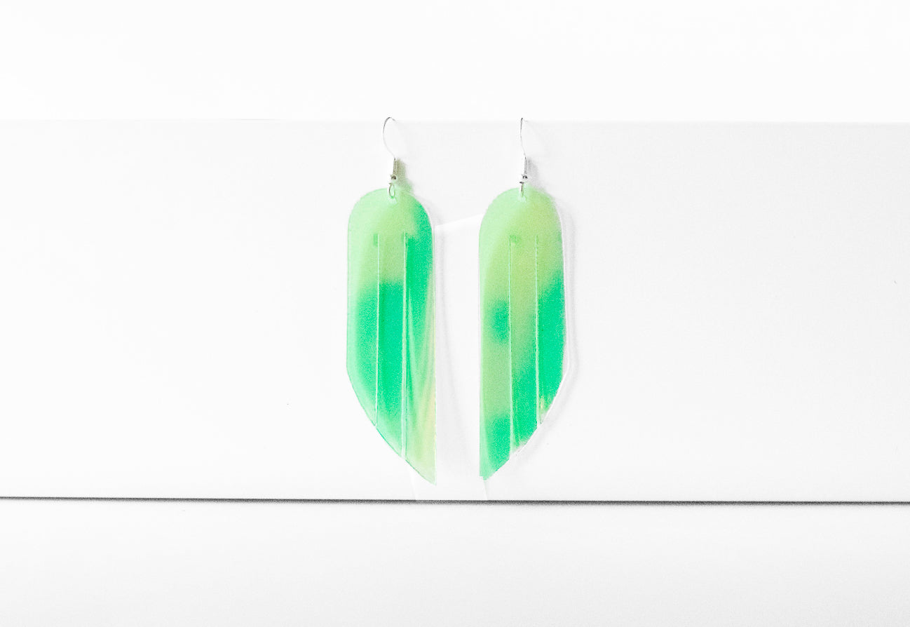 Leather Earrings / Fringe / Limon Jelly