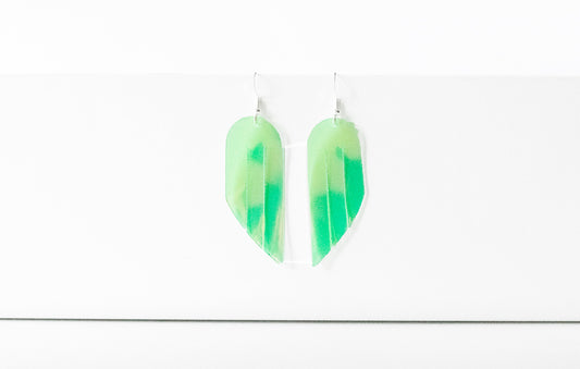 Leather Earrings / Mini Fringe / Limon Jelly