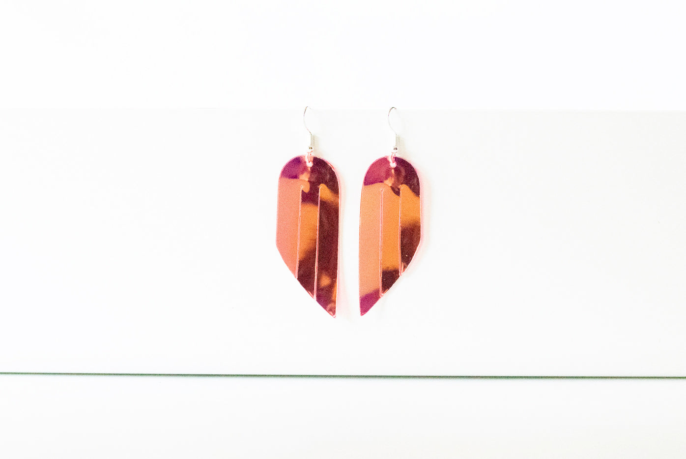 Leather Earrings / Mini Fringe / Hot Pepper Jelly