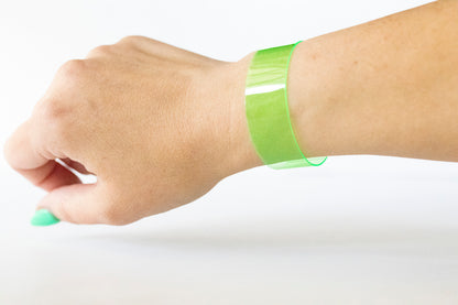 Leather Bracelet / Slim Cuff / Lime Jelly