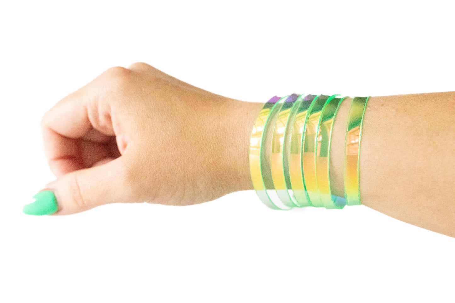 Leather Bracelet / Original Sliced Cuff / Limon Jelly