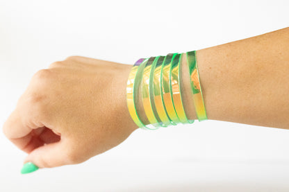 Leather Bracelet / Original Sliced Cuff / Limon Jelly