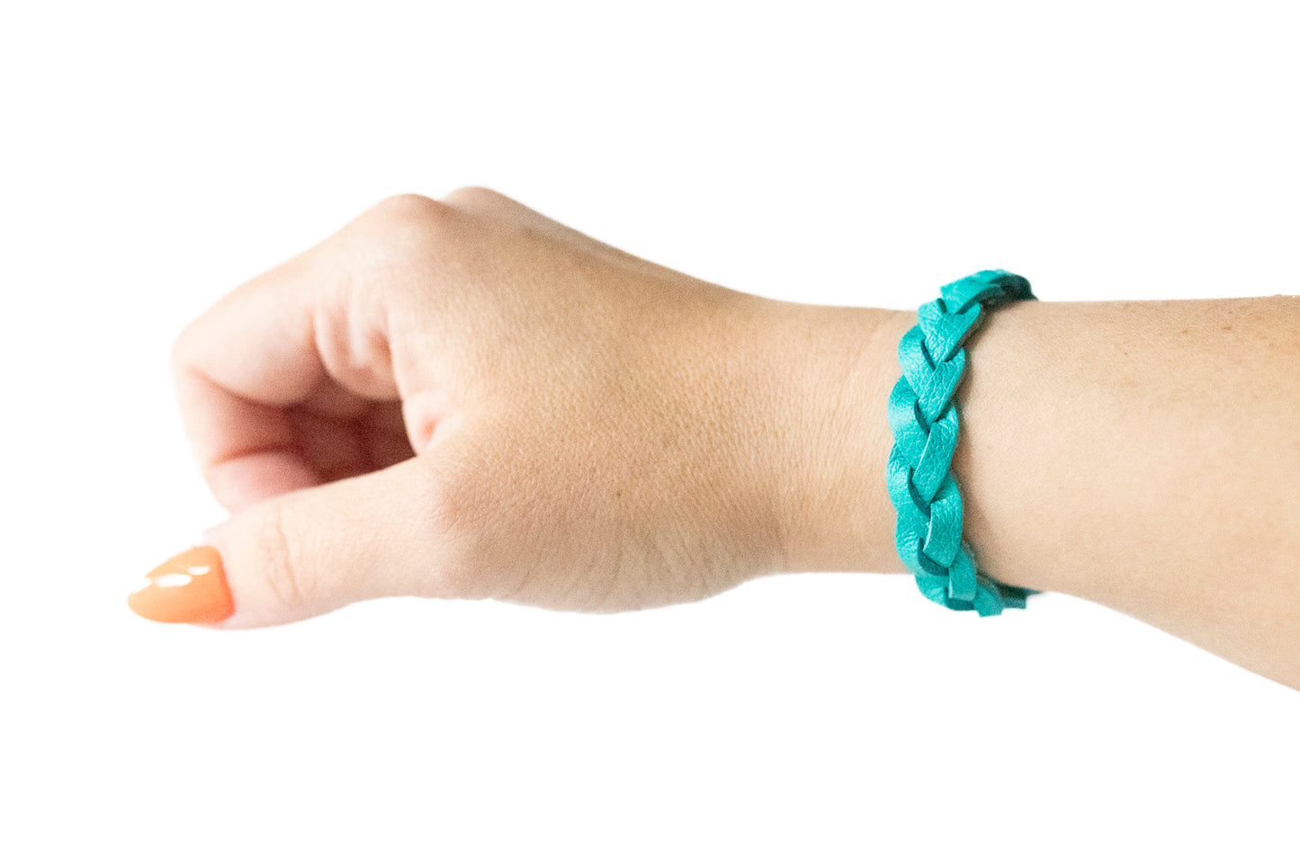 Braided Leather Bracelet / Tropical Waters